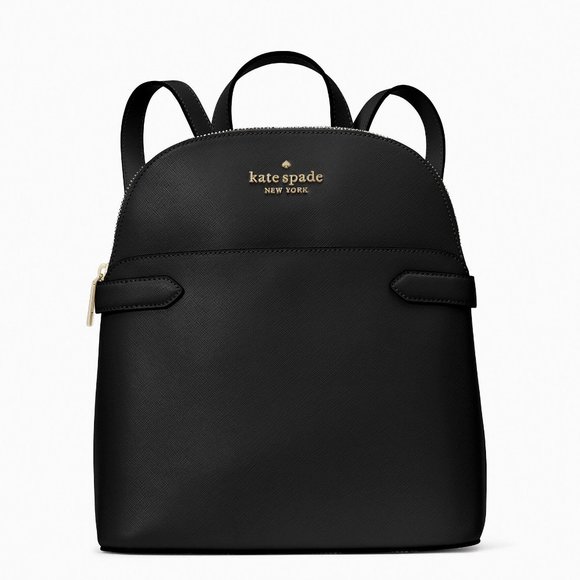 New Kate Spade Staci Saffiano Leather Dome Backpack Black main image 4